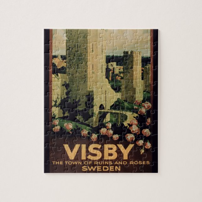 Puzzle Publicité par affichage la ville de Visby, Suède (Vertical)