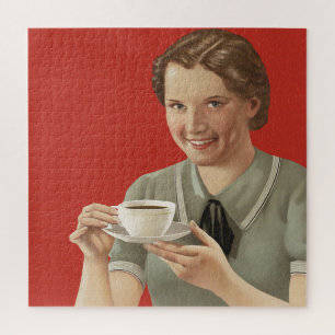 Puzzle Publicité vintage sur le café