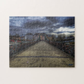 Puzzle "Puente de hierro - Francfort"