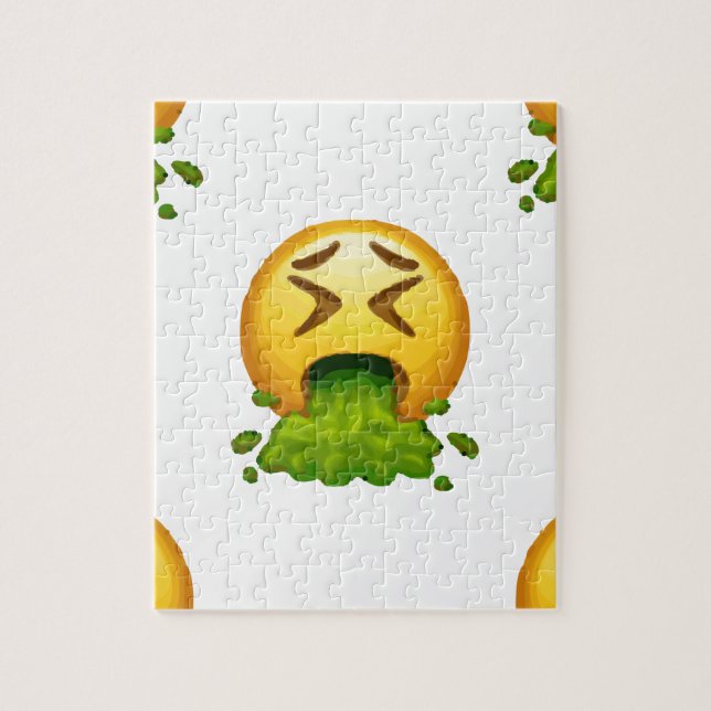 Puzzle puking émoji (Vertical)