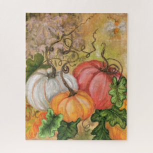 Puzzle Pumpkins - Watercolor