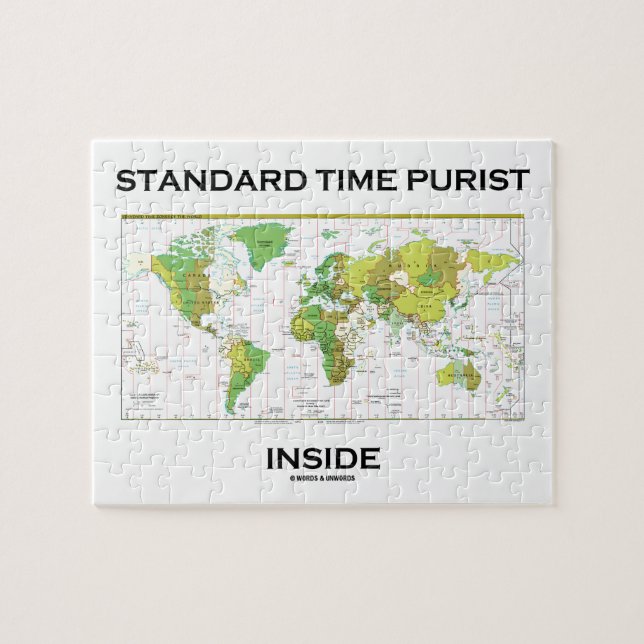 Puzzle Purist temps standard à l'intérieur (Time Zones Wo (Horizontal)