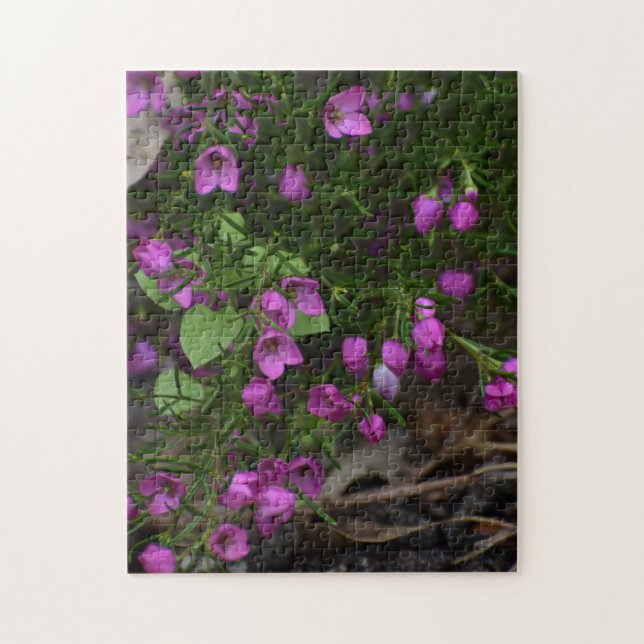 Puzzle Purple Garden – A Bloom in Focus (Vertical)