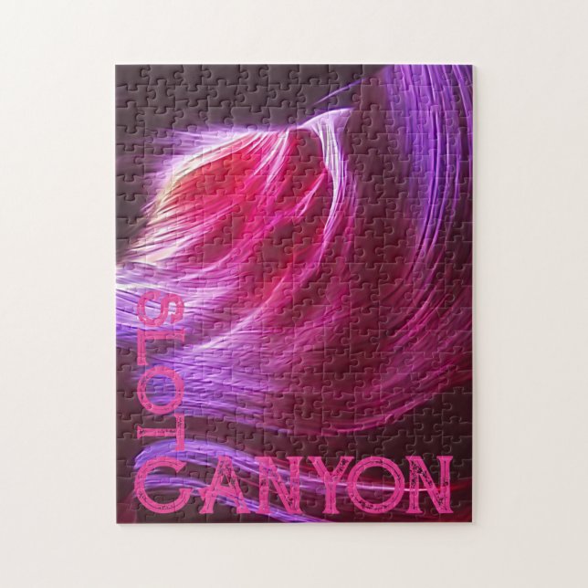 Puzzle Purple Slot Canyon rose ou votre photo et texte (Vertical)