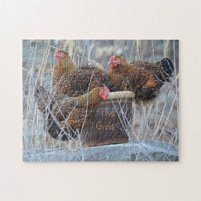 Puzzle "Puzzle de poulet des filles" (Horizontal)
