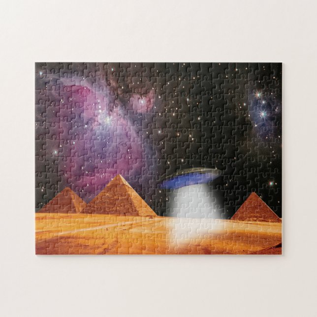 Puzzle Pyramides égyptiennes Gizeh rencontre espace et OV (Horizontal)