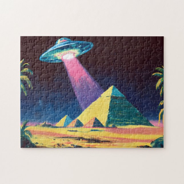 Puzzle Pyramides égyptiennes UFO Aliens (Horizontal)