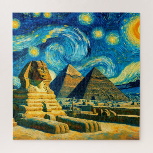 Puzzle Pyramides nocturnes étoilées Sphinx Egypte