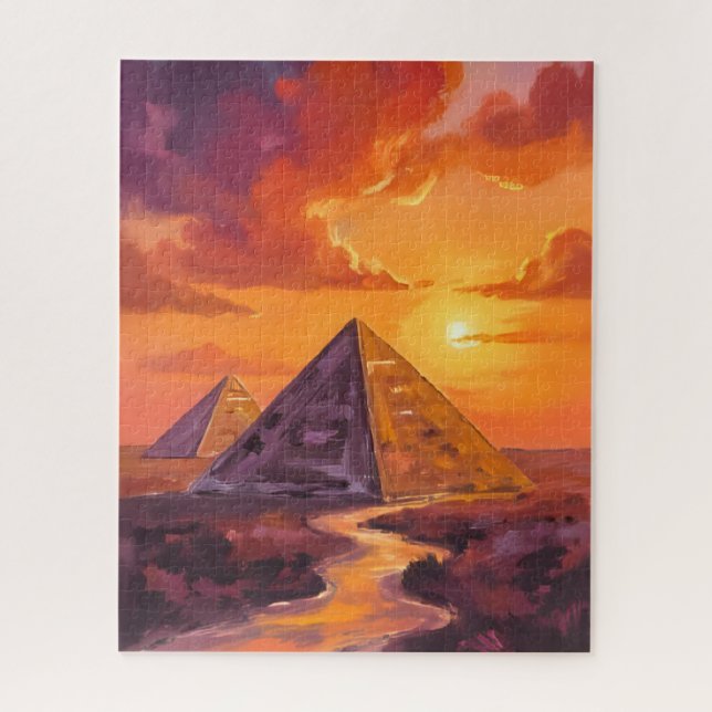 Puzzle Pyramids of Egypt Sunset Travel (Vertical)