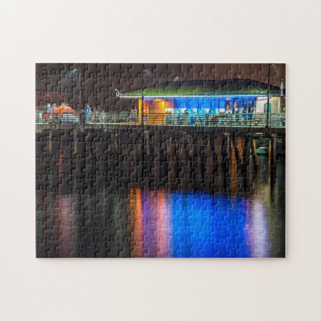 Puzzle Quai de pêche et eaux vertes (Horizontal)