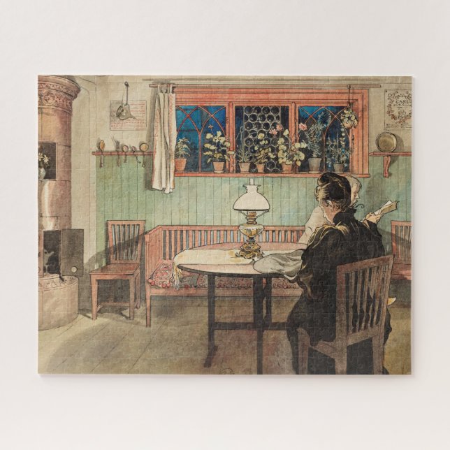 Puzzle Quand les enfants sont allés au lit par Carl Larss (Horizontal)