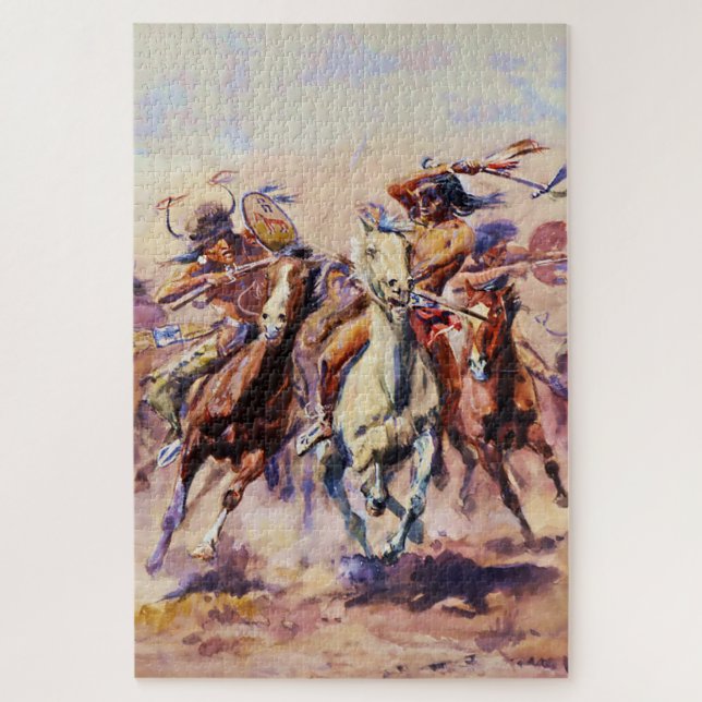 Puzzle "Quand les Sioux et les Pieds-Noirs se rencontrent (Vertical)