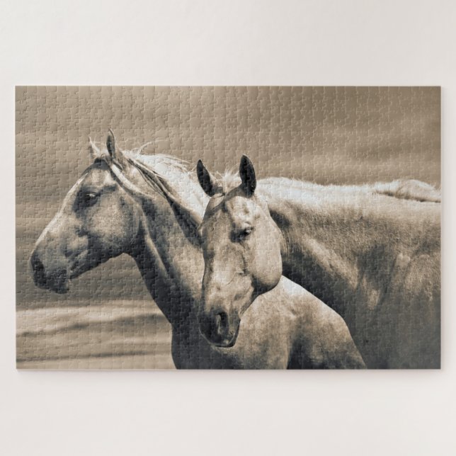 Puzzle Quart De Chevaux Sur Les Prairies Canadiennes (Horizontal)