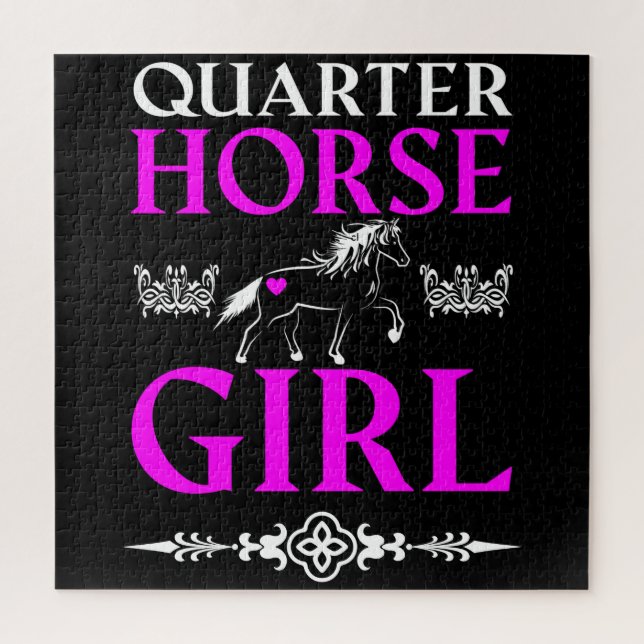 Puzzle Quarter Horse Girl (Vertical)
