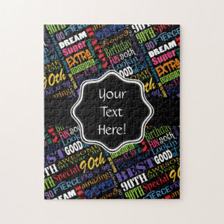 Puzzle Quatre-vingt-dixième monogramme personnalisé de
