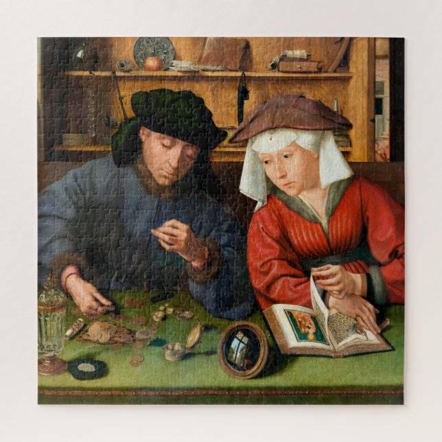 Puzzle Quentin Matsys - Le Moneylender et sa femme (Vertical)