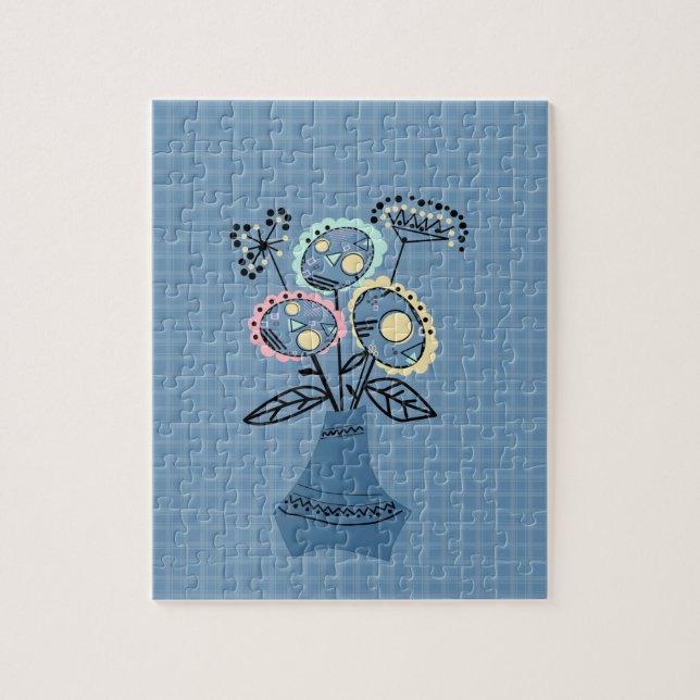 Puzzle Quilling, fleurs dans le vase (Vertical)