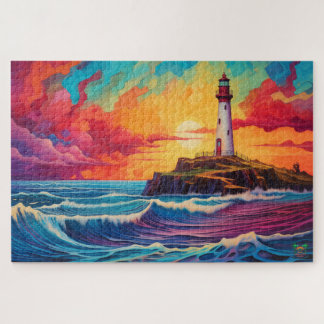 Puzzle 🌅 radiant : phare du coucher du soleil