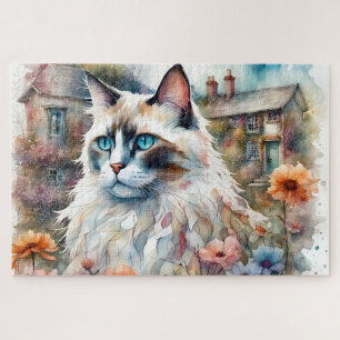 Puzzle Ragdoll Chat en anglais Garden