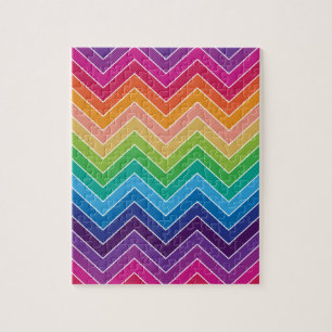 Puzzle Rainbow Chevron Motif Cadeaux modernes
