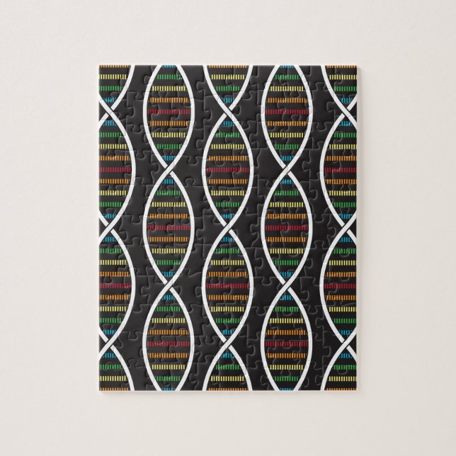 Puzzle Rainbow DNA strands (Vertical)