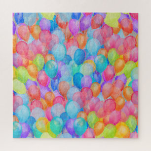 Puzzle Rainbow Dreams : Watercolor Balloon Art