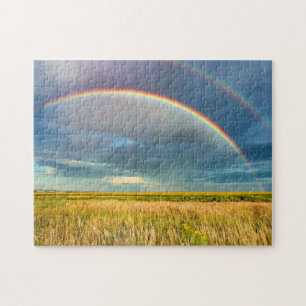 Puzzle Rainbow Field USA Countryside Complex Jigsaw Puzzl