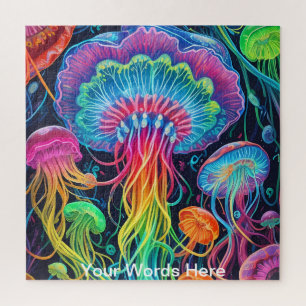 Puzzle Rainbow Garden Neon Psychedelic Wildlife Nature