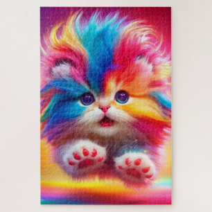 Puzzle Rainbow Kitten