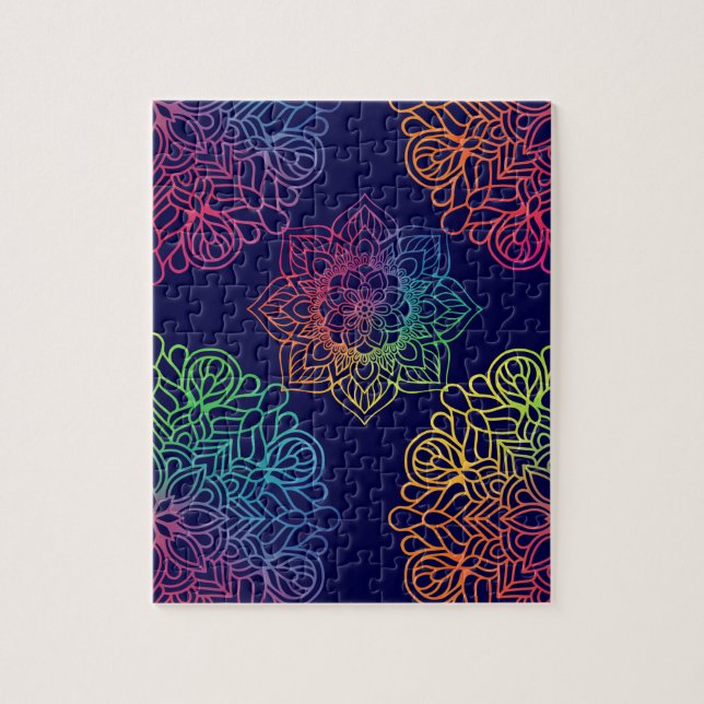 Puzzle Rainbow Mandala (Vertical)