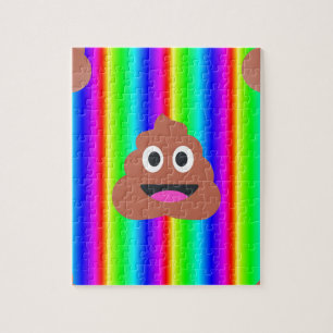 Puzzle rainbow poop emoji