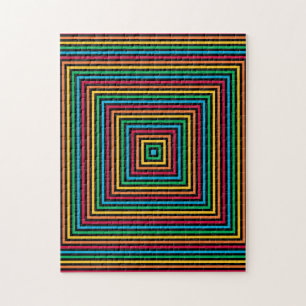 Puzzle Rainbow Square Hypnotic Illusion Challenging