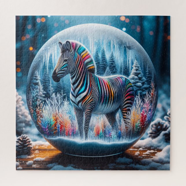 Puzzle Rainbow Zebra (Vertical)