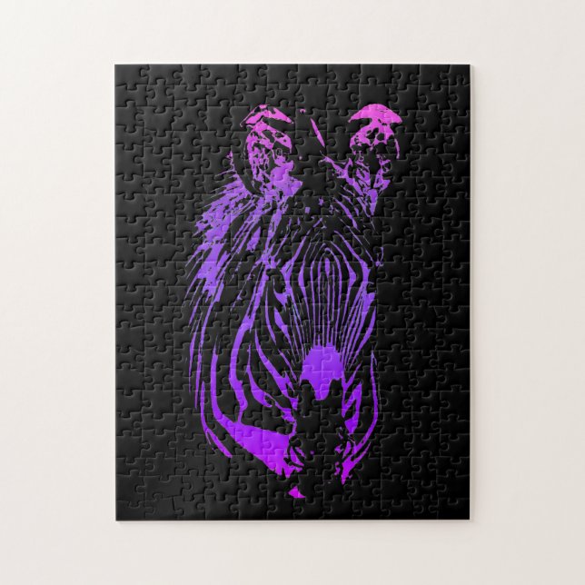 Puzzle Rainbow Zebra (Vertical)