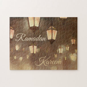 Puzzle Ramadan Kareem - peinture avec lampares