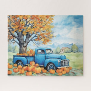 Puzzle Ramassage Vintage d'automne et Citrouille 16x20