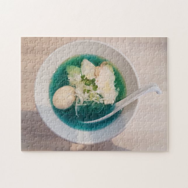 Puzzle Ramen d'Oeufs de Poulet Bleu unique à Tokyo, Japon (Horizontal)