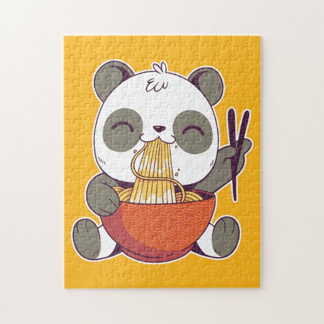 Puzzle Ramen Panda Cute (Vertical)