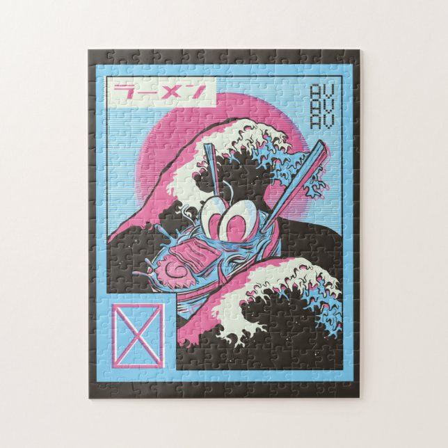 Puzzle Ramen Vaporwave (Vertical)