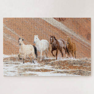Puzzle  Ranch Hideout avec petit troupeau de chevaux dans
