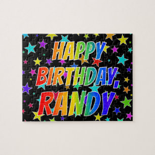 Puzzle "RANDY" Prénom, Amusant "HEUREUX ANNIVERSAIRE"