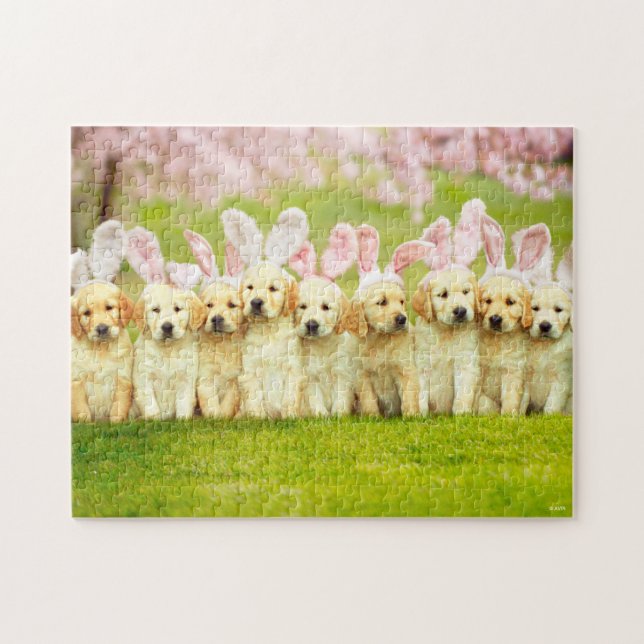 Puzzle Rangée de lapins chiots (Horizontal)