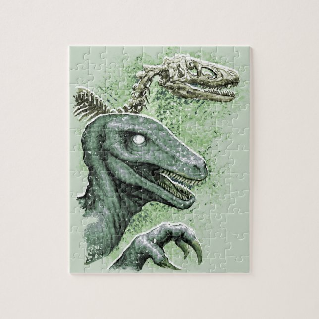 Puzzle Raptor en vert (Vertical)