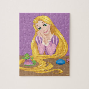 Puzzle Rapunzel fait une robe à Pascal