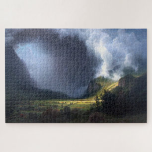 Puzzle Rassembler la tempête dans la vallée, Albert Biers