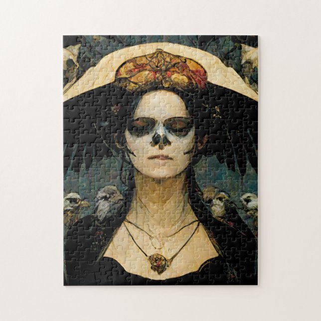 Puzzle Raven Witch 4 Imaginaire Horreur Goth Gothique (Vertical)