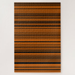 Puzzle Rayures Marron Orange Noir