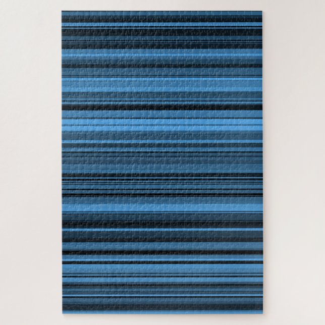 Puzzle Rayures Noir Bleu (Vertical)