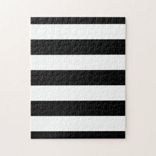 Puzzle Rayures noires et blanches élégantes