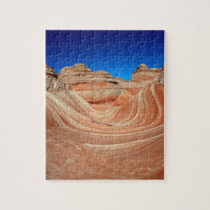 Puzzle Rayures rouges, beige et jaunes dans le vent et